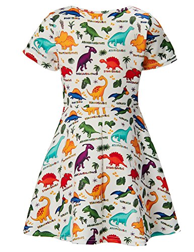 RAISEVERN Toddler Girl's Dress 3D Print Short…