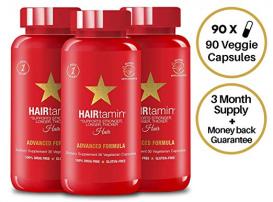 HAIRtamin Fast Hair Growth Biotin Vitamins Gl…