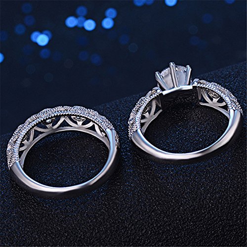 TenFit Jewelry Wedding Ring Set for Women wit…