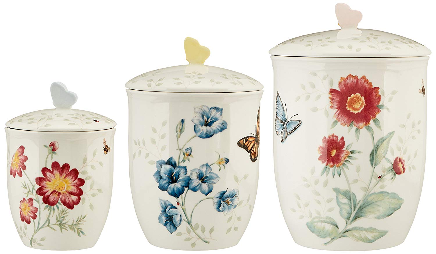 Lenox 3 Piece Butterfly Meadow Canister Set, …