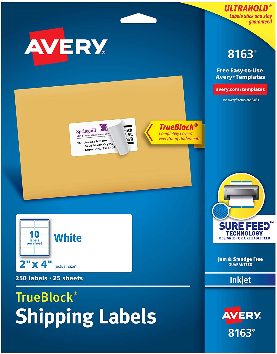 Avery Shipping Address Labels, Inkjet Printer…