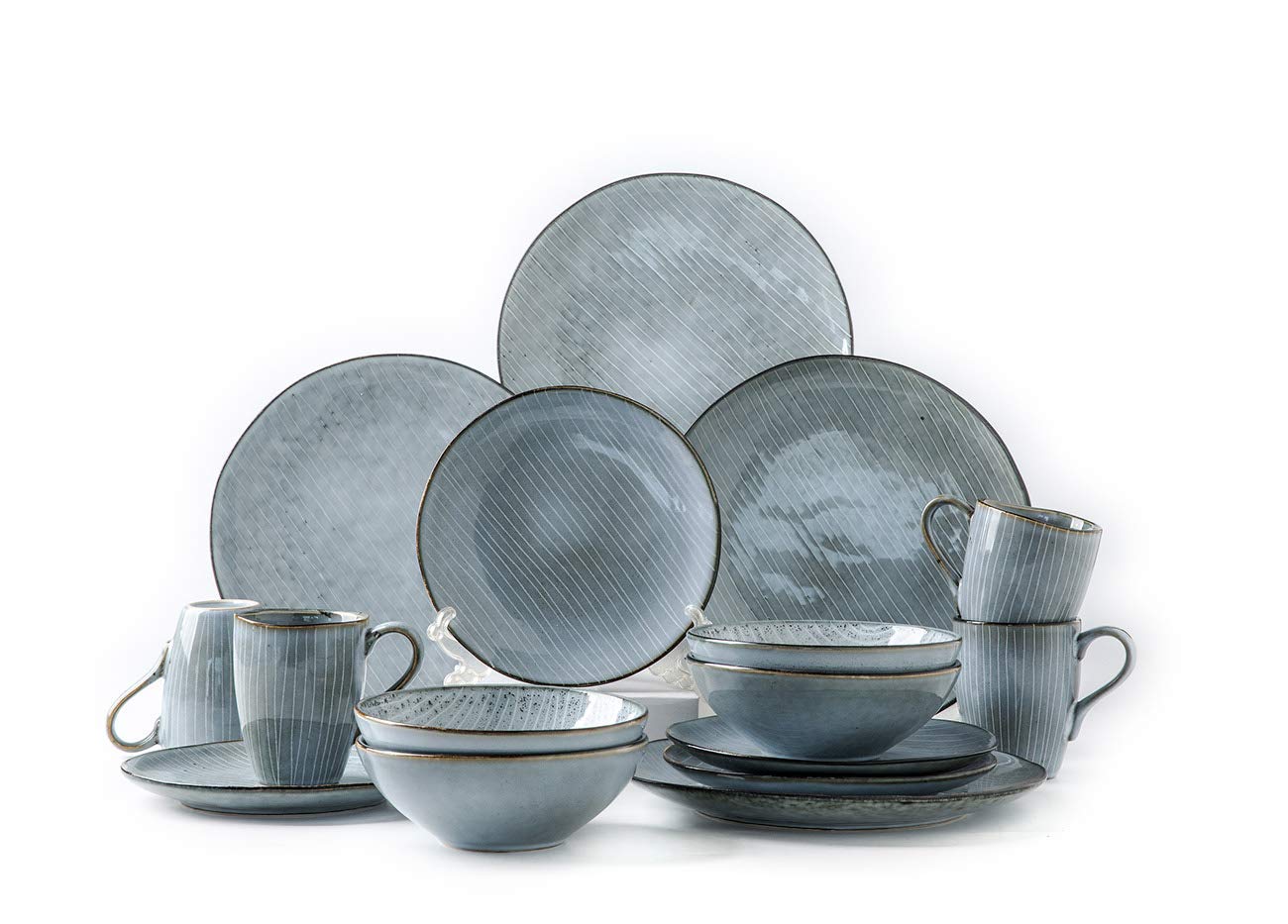 Pangu 16-Piece Porcelain Dinnerware Sets, Zen…