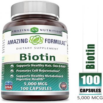 Amazing Formulas Boitin - 5000 MCG, 100 Capsu…