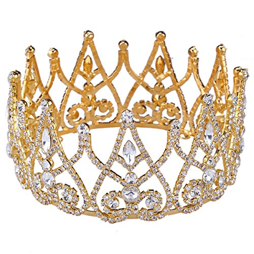 Sant Fe Royal Gold Plated Crown Tiaras Queen/…
