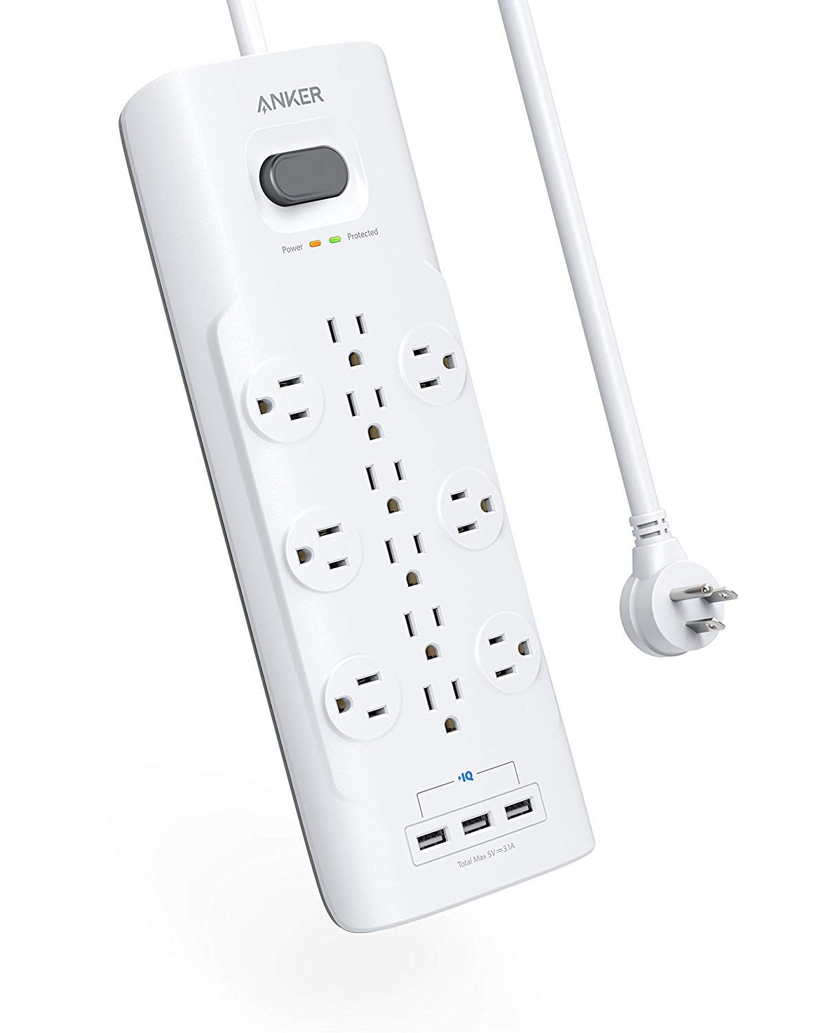 Anker PowerPort Power Strip, 12 Outlets &…