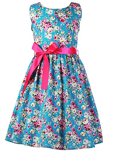 Kid Floral Cotton Girls Dresses Summer Girl C…
