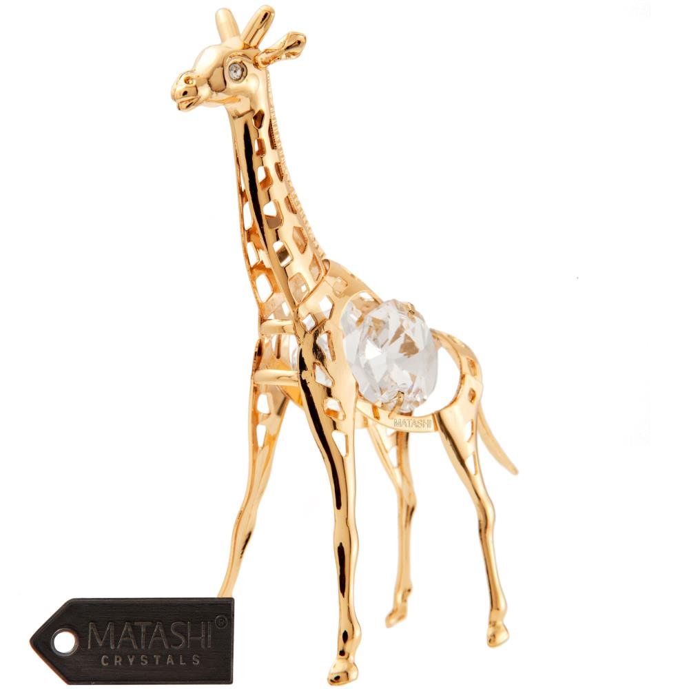 24K Gold Plated Crystal Studded Gold Giraffe …