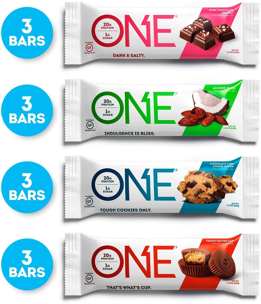 ONE Protein Bars, Chocolate Lovers Variety Pa…