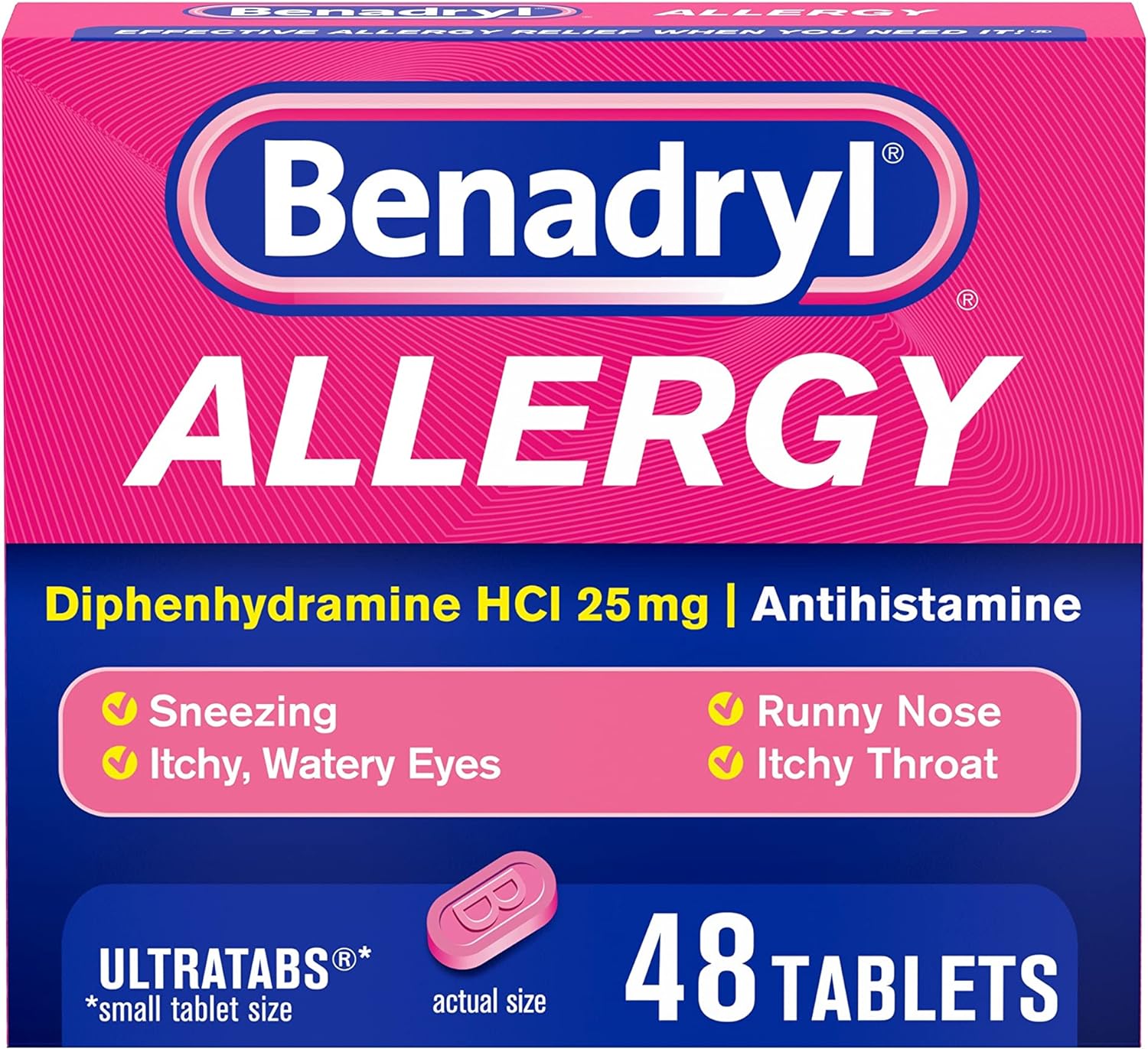 Benadryl Ultratabs Antihistamine Allergy Reli…