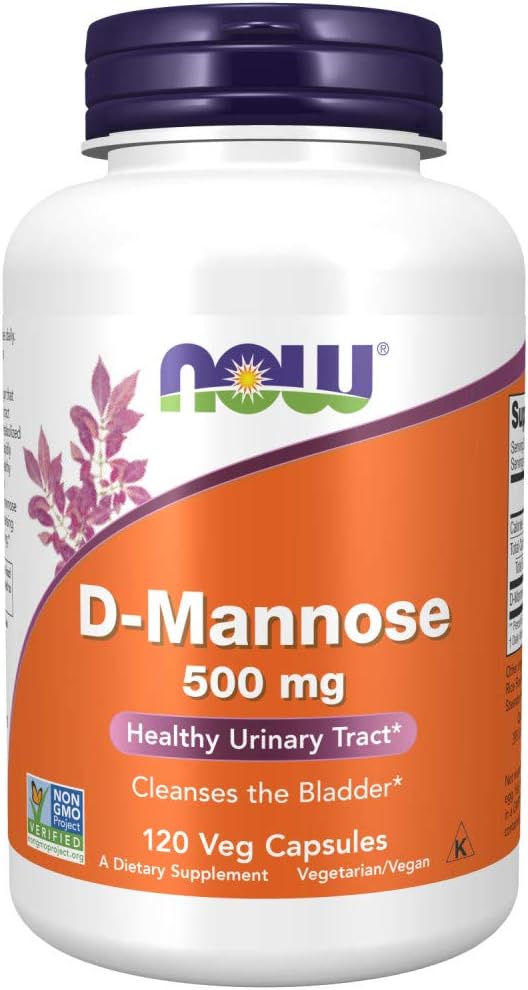 NOW Supplements, D-Mannose 500 mg, Non-GMO Pr…