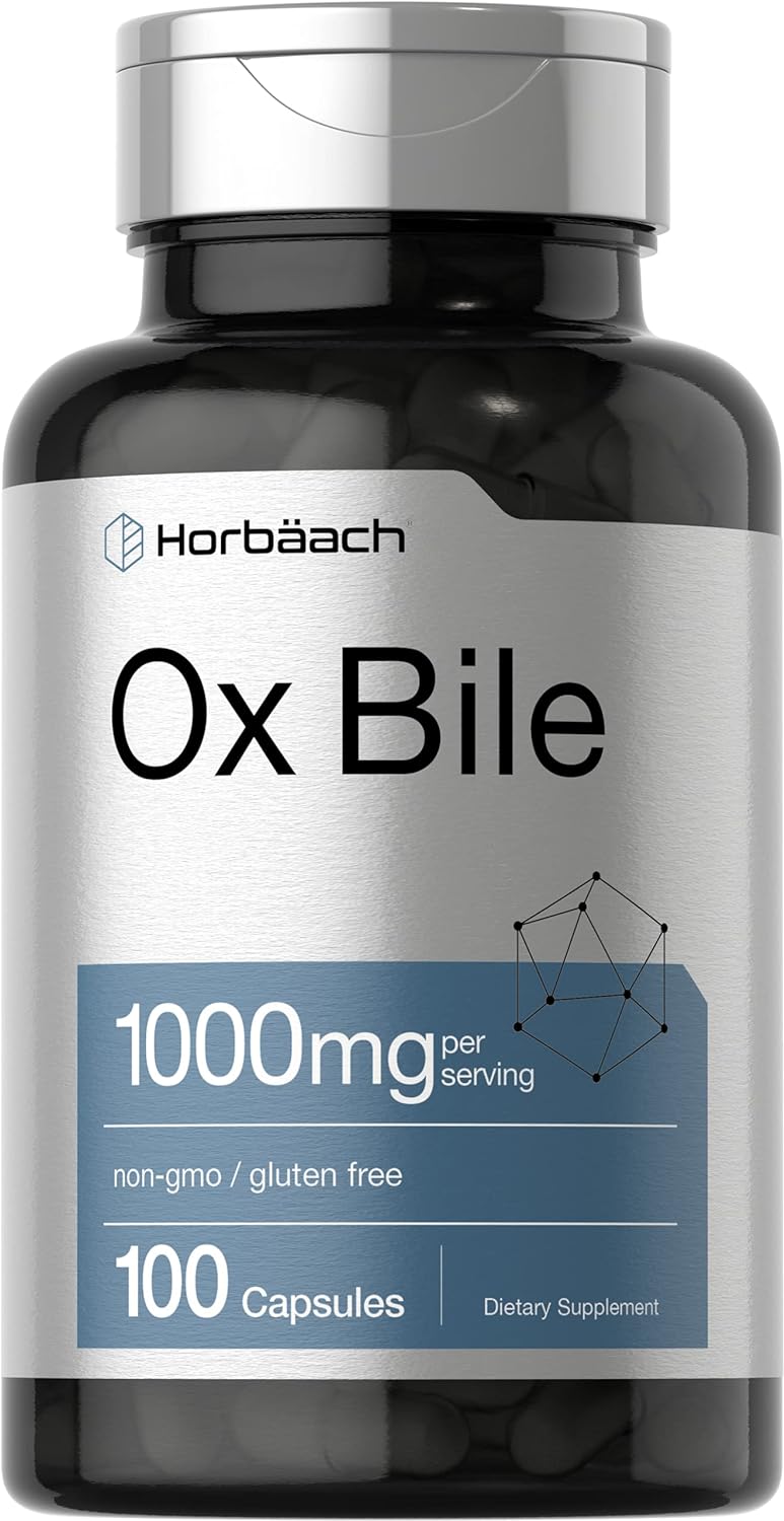 Ox Bile 1000 mg 100 Capsules | Digestive Enzy…