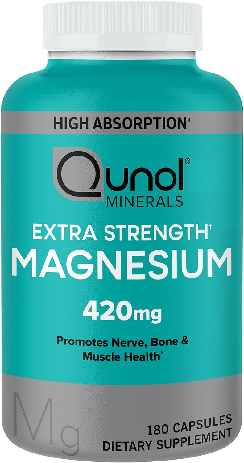 Qunol Magnesium Glycinate Capsules 420mg, Hig…