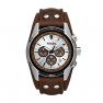 Fossil Mens CH2565 Cuff Chronograph Tan Leather Watch