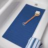 Large Rubber Bath Mat Soft Slip-Resistance Shower Mat with Suction Cups Tub Bath Safety Mat (Blue)
