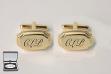 Personalized Gold Ornamental Cufflinks Engraved Free