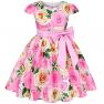 2-10T Girls Kids Floral Ruffles Flower Dress Ball Gown Party Formal Dresses Pink 3. 8-9 years