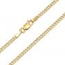 Forever Flawless Jewelry 14K Yellow Gold 2mm Concave Curb Classic Link Chain Necklace