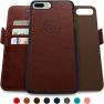 Dreem iPhone 7 PLUS Wallet Case with Detachable SlimCase, Fibonacci Luxury Series, Vegan Leather, RF