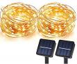 MagicPro Solar String Lights, 100 LEDs Starry String Lights, Copper Wire Solar Lights Ambiance Light