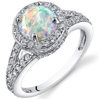 Peora Created White Opal Ring …