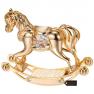 Matashi 24K Gold Plated Crystal Studded Rocking Horse Ornament