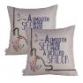 Queenie - 2pcs Nautical & Marine Theme Thick Cotton Linen Pillowcase Cushion Cover Decorative Th