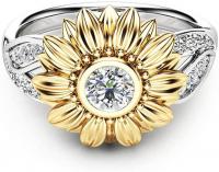 Allywit Sunflower Rings Womens…