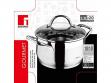 Bergner Gourmet - Pot Stainless Steel with lid 20x11.5 cm 3.3l Suitable for Induction