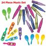 AbbyRose Bulk Noisemakers Party Favors | 24 Assorted Musical Instruments for Boys and Girls | 6 Each
