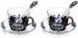 Magicpro Enamel Tea Cup Coffee Mug Cups Clear Glass Wit