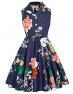 GRACE KARIN Girls Retro Sleeveless Floral Printed Swing Dresses with Belt