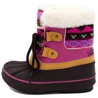 LONDON FOG Girls Toddler Tottenham Cold Weather Snow Boot BR/FUS Size 10 Toddler Brown/Fuchsia