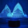 WEREWTR 3D Night Lights LED 3D Night Lights Sydney Opera House Colorful Lights USB Mood Sleeping Tab