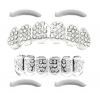 24K White Gold Plated Iced Out Grillz With CZ Diamonds + 2 EXTRA Molding Bars