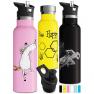 Double Insulated Water Bottle with Straw Lid &…