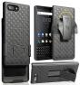 BlackBerry KEY2 Case Clip, Nakedcellphone Black Kicksta