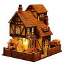 Rylai 3D Puzzles Miniature Dollhouse DIY Kit w/ Light -Flower Town Series Dolls Houses Accessories w