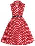 GRACE KARIN Girls Retro Sleeveless Floral Printed Swing Dresses with Belt