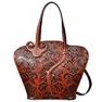 PIJUSHI Leather Tote Shoulder Bag for Women Designer Fl