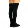 Women s Fashion Comfy Vegan Suede Block Heel Side Zipper Thigh High Over the Knee Boots , TPS Olympi