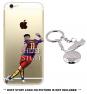 iPhone Case Ultra Slim Transparent With Soccer Metal Ke