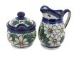 Polish Pottery Ladybug Cream & Sugar Set