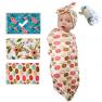 Momloves Newborn Baby Sleep Swaddle Blanket and Headband Value Set,Baby Blankets for Boys & Girl