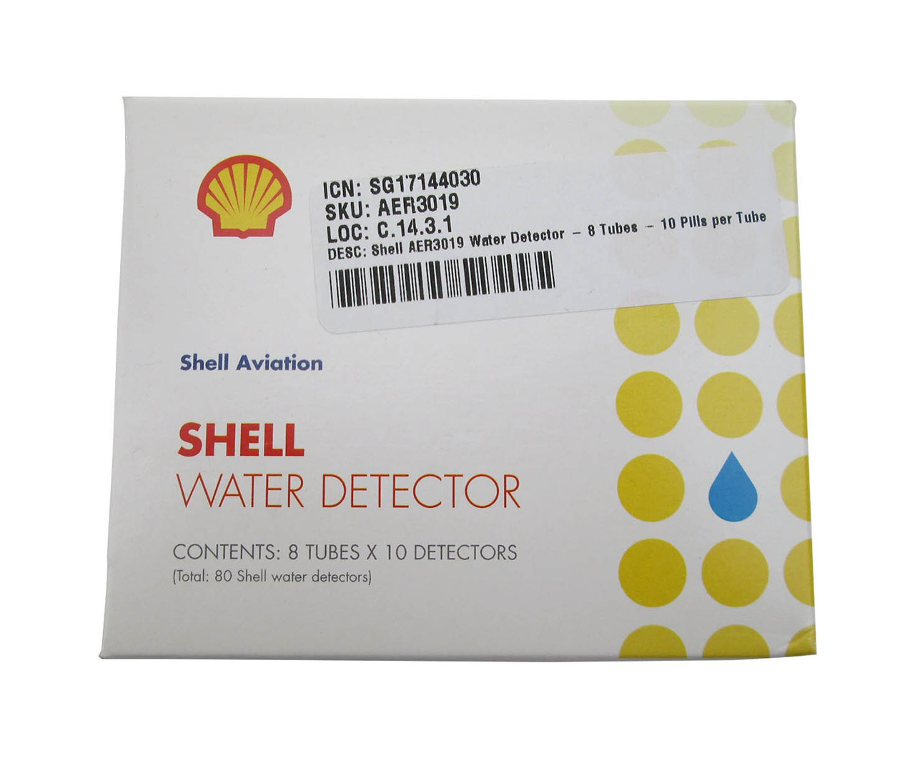 SHELL AER3019 Aviation Fuel Water Detector Test - Box of 80