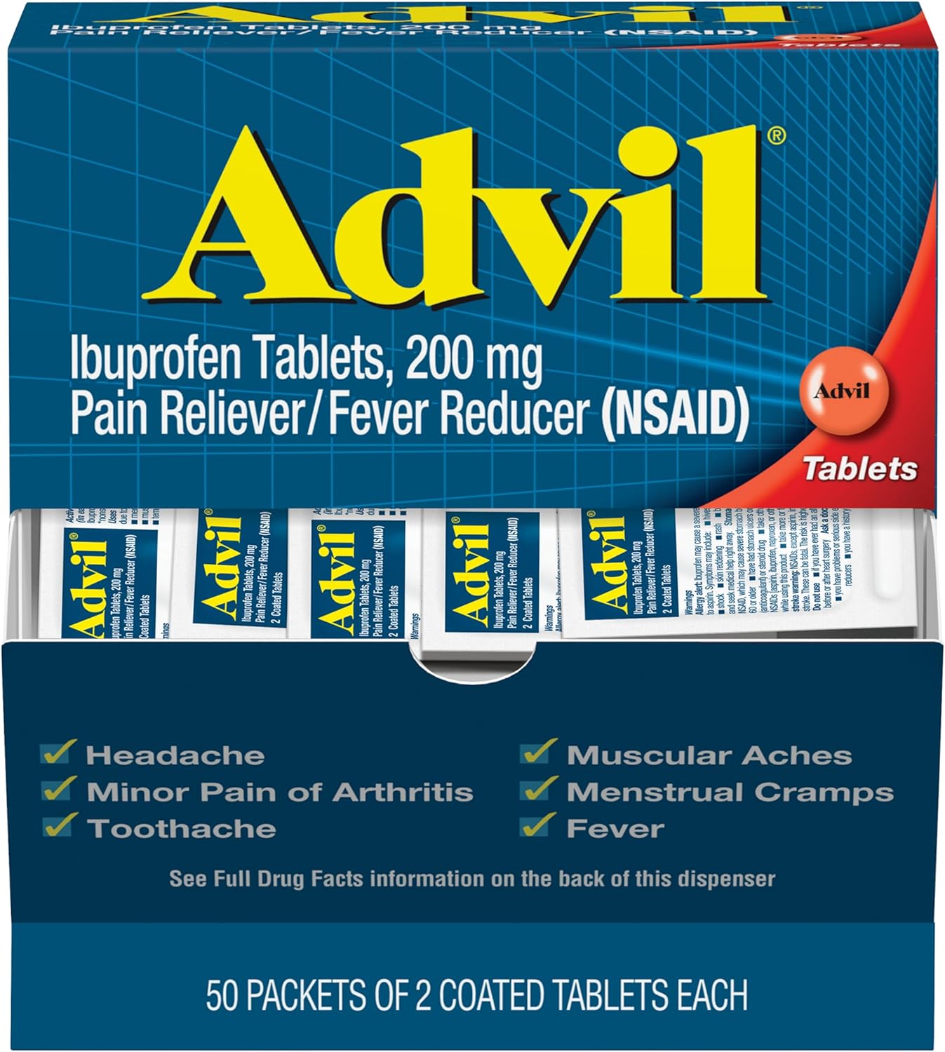 Advil Tablets Pain Reliever Re…