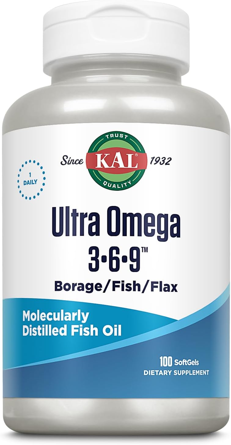 KAL Ultra Omega 3-6-9 1200mg | Fish Oil w/Cold Pressed 