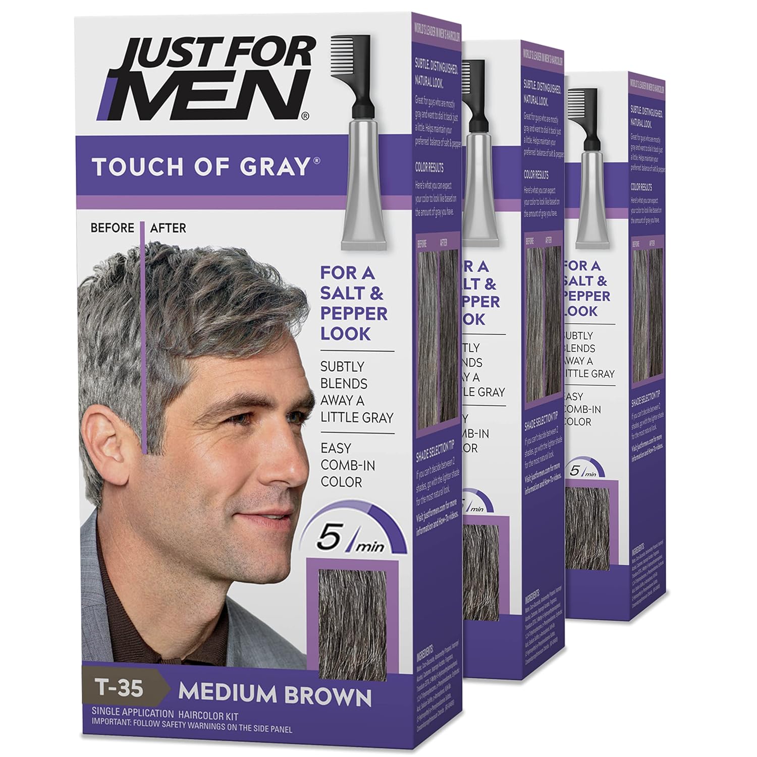 Just For Men Touch Of Gray, Gray Hair Coloring for Men 