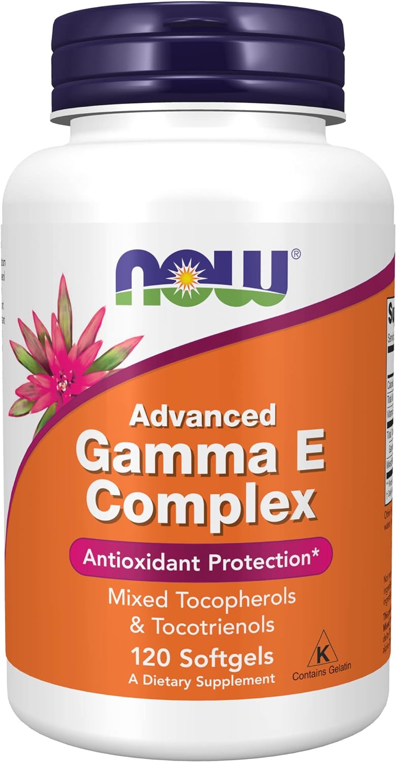 NOW Supplements, Advanced Gamma E Complex, Mixed Tocopherols & Tocotrienols, Antioxidant Protect