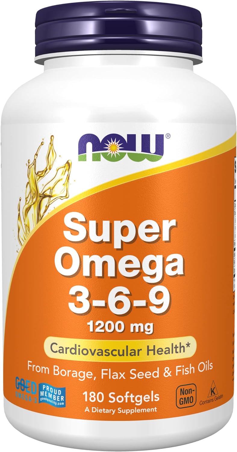 NOW Super Omega 3-6-9 1200 mg,…