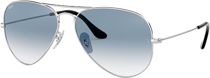 Ray-Ban Rb3025 Classic Aviator Silver/Clear Gradient Blue